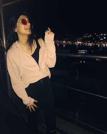 Toz pembe hırka sweatshirt
