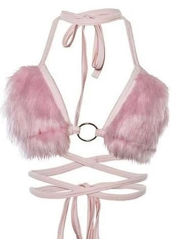 Urban Outfitters Tüylü bikini üstü