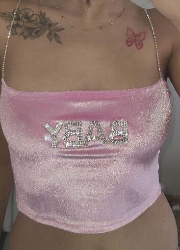 Yazılı crop top ????????