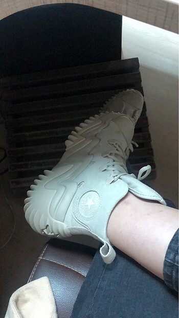 Converse Converse Run Star Motion CX Overlay platform workwear kadın krem