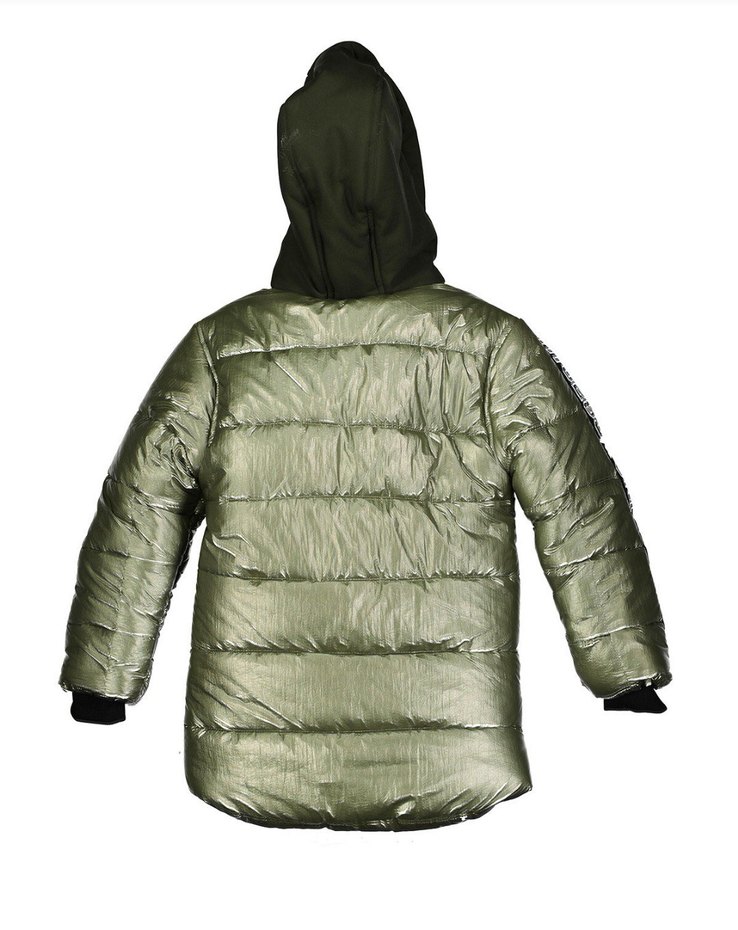 Parlak Yeşil Kamuflaj Erkek Çocuk Mont - Görsel 2