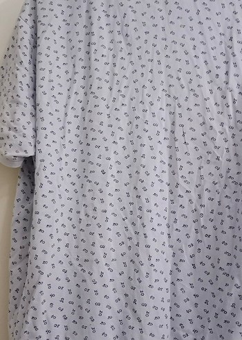 Gri Desenli Kısa Kollu Pamuklu Polo Tişört - Görsel 4