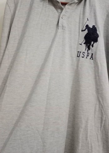 USPA Gri Uzun Kollu Polo Tişört - Görsel 3