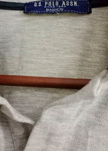 USPA Gri Uzun Kollu Polo Tişört - Görsel 2