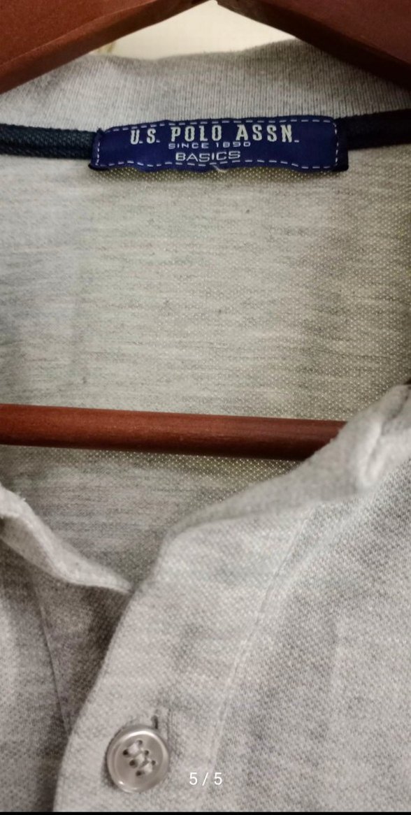 USPA Gri Uzun Kollu Polo Tişört - Görsel 2