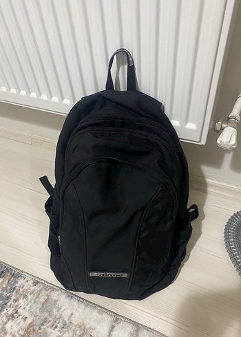 Siyah Kadın Sırt Çantası, Tokalı, Minimalist - Görsel 3