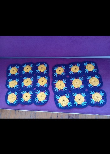 renkli örme kırlent kılıfı 2 adet - Görsel 3