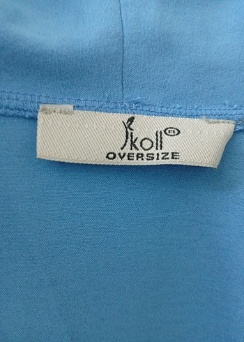 Kadın Mavi Uzun Kollu Salaş Uzun Boy Kimono - Görsel 4