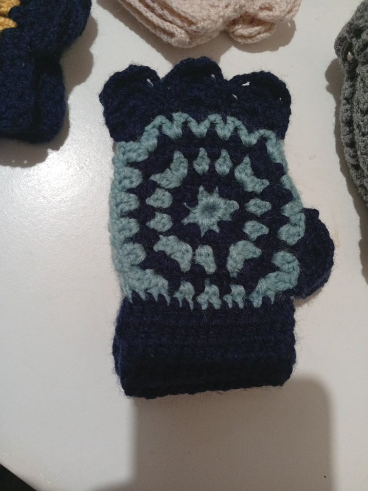 Renkli Bohem Örgü Kadın Eldivenleri - Görsel 3