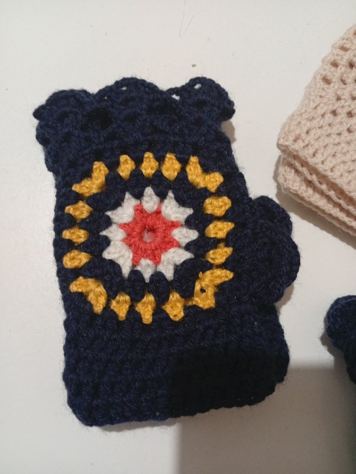 Renkli Bohem Örgü Kadın Eldivenleri - Görsel 5