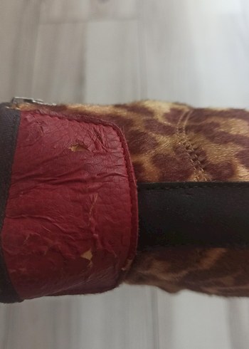 Zara Kahverengi Leopar Desenli  erkek comverse tarzı ayakkabı - Görsel 7