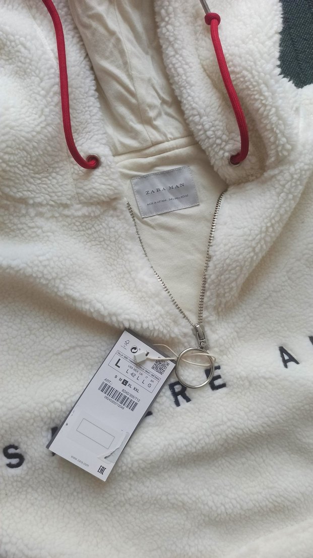 Şherpa dokuma Zara erkek peluş ceket - Görsel 5