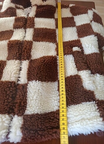 Zara dama desenli suni kürk mont - Görsel 3