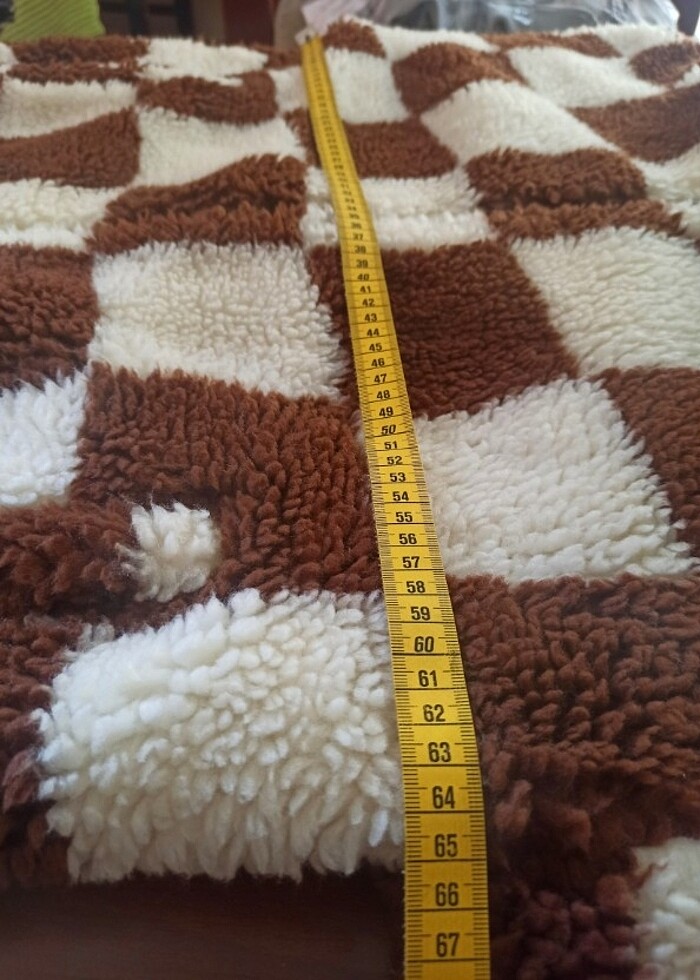 Zara dama desenli suni kürk mont - Görsel 4