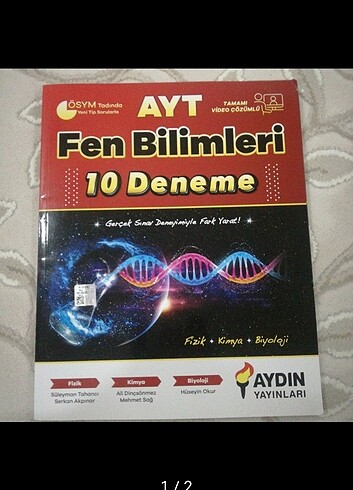 Aydın Yayınları AYT Fen Bilimleri Denemeleri