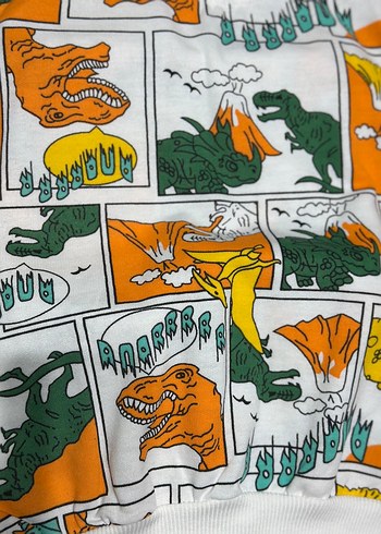 Renkli Dinozor Desenli çocuk Takım - Görsel 3