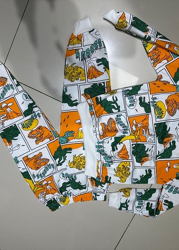 Renkli Dinozor Desenli çocuk Takım - Görsel 2