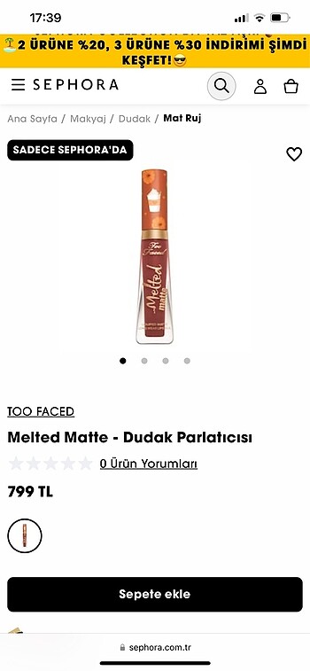 Too Faced Lipstick