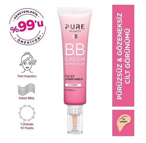 Pure Beauty BB Cream 01 Ivory