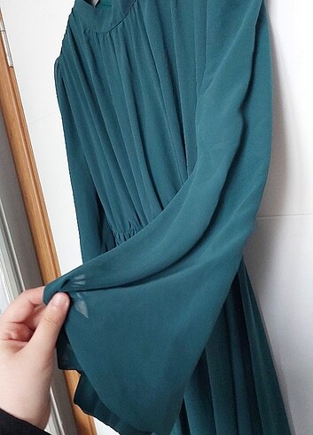 xl Beden yeşil Renk Zümrüt abiye-elbise