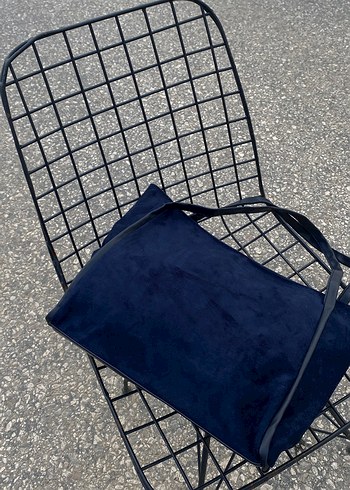 Lacivert Kareli Modern Yastık Kılıfı - Görsel 2