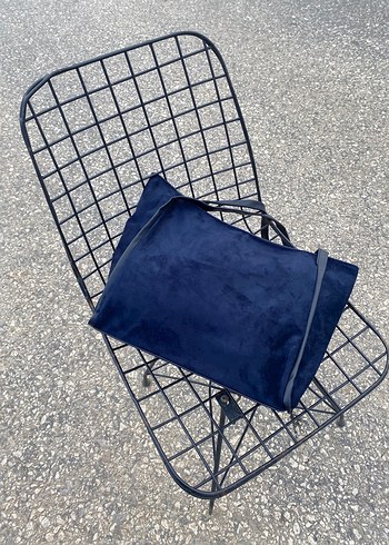 Lacivert Kareli Modern Yastık Kılıfı - Görsel 3