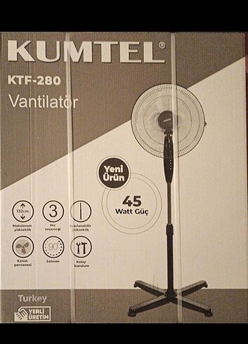 Sıfır Kumtel Ayaklı Vantilatör 
