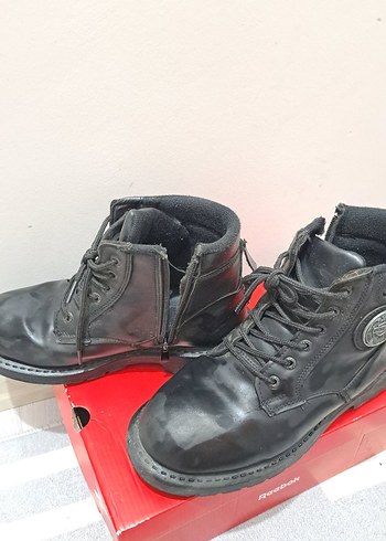 Siyah Erkek Biker Botları, Tokalı, - Görsel 3