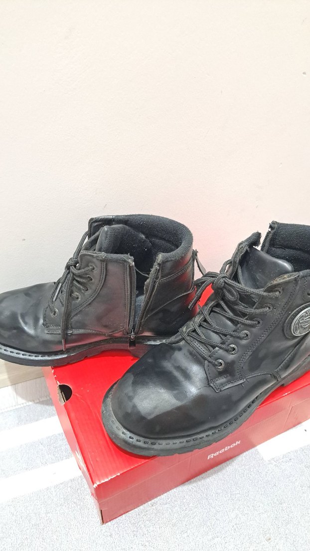 Siyah Erkek Biker Botları, Tokalı, - Görsel 3