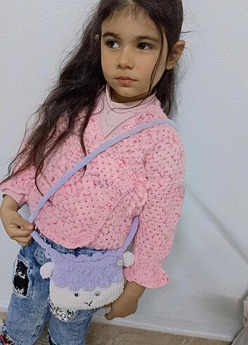 3 Yaş Beden pembe Renk Kız Hırka Yelek