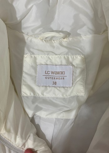 Beyaz Fermuarlı Kadın Mont - Görsel 4