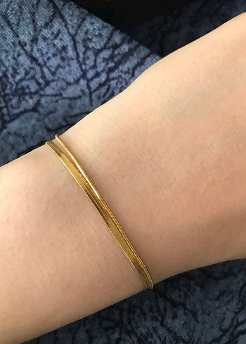 Minimalist Yılan Desenli çelik Renk Bileklik