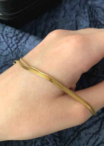 Diğer Minimalist Yılan Desenli çelik Renk Bileklik
