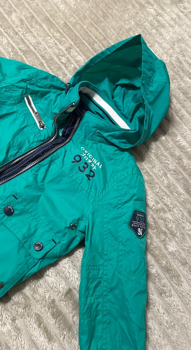 Parlak Yeşil Fermuarlı Erkek Çocuk Ceketi - Görsel 4