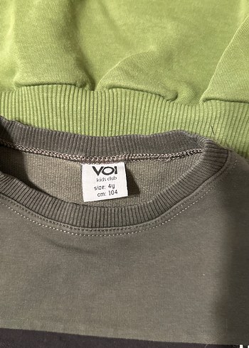 Erkek Çocuk Yeşil Sweatshirt Velcro Detaylı 2 Adet Sweatshirt. - Görsel 6