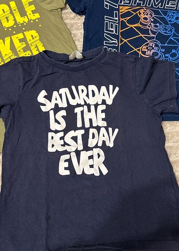 Erkek Çocuk Baskılı Kısa Kollu Tişörtler 3 Adet - Görsel 4