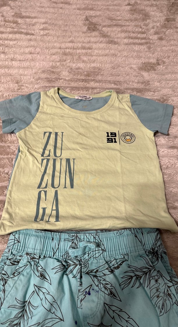 Erkek Yeşil Pamuklu Kısa Kollu Takım - Görsel 3