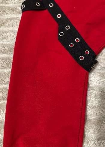 Kemer Detaylı Kırmızı Erkek Eşofman Altı - Görsel 4