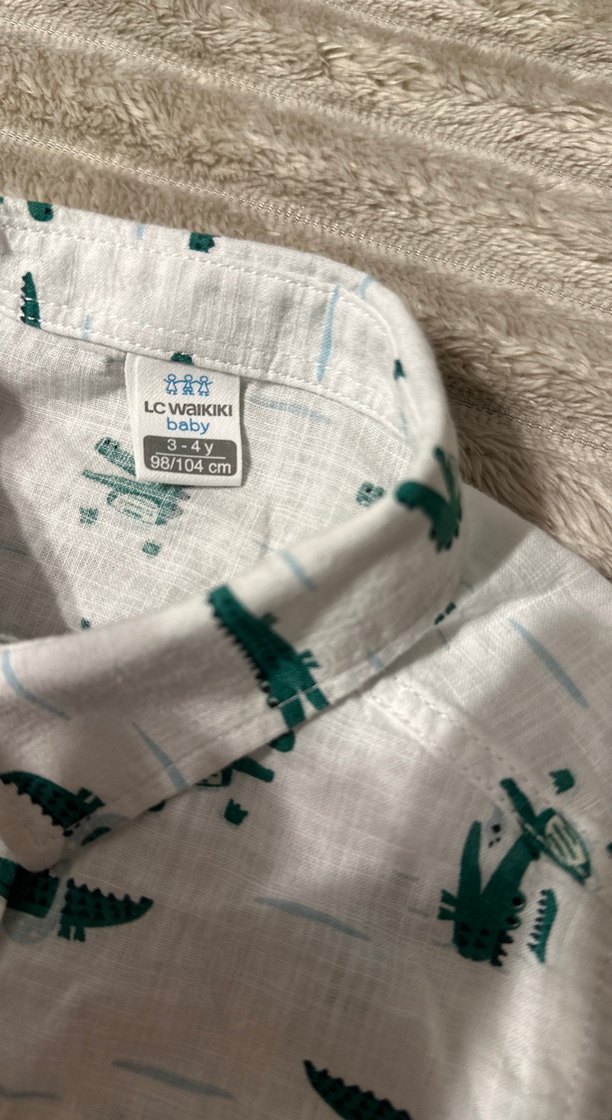 Düğmeli Kısa Kollu Erkek Gömlek - Görsel 2