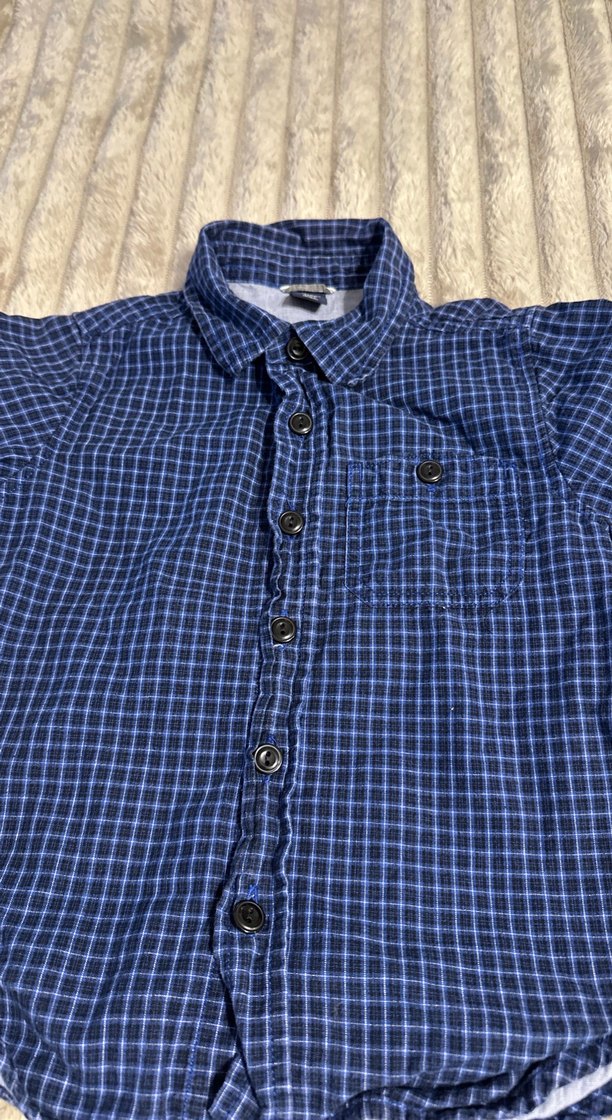 Erkek Çocuk Lacivert Uzun Kollu Denim Gömlek - Görsel 2