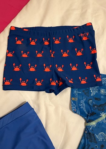 Erkek Çocuk Mavi Kısa Kollu Baskılı Mayo Seti - Görsel 3