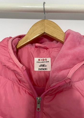 Kız Çocuk Pembe Kapüşonlu Şişme Yelek - Görsel 3