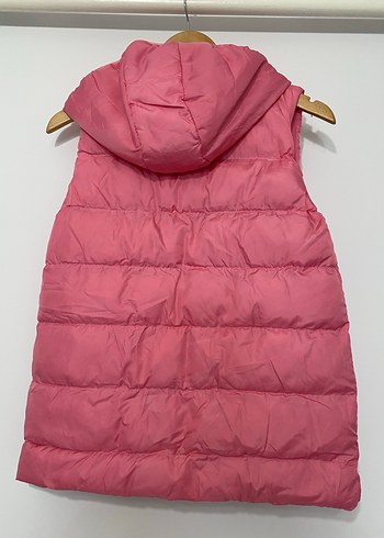 Kız Çocuk Pembe Kapüşonlu Şişme Yelek - Görsel 6