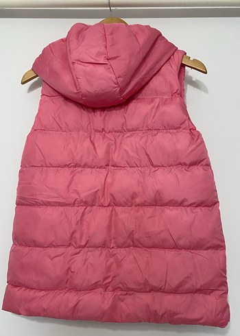 Kız Çocuk Pembe Kapüşonlu Şişme Yelek - Görsel 7