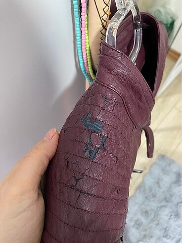 34 Beden bordo Renk only deri ceket