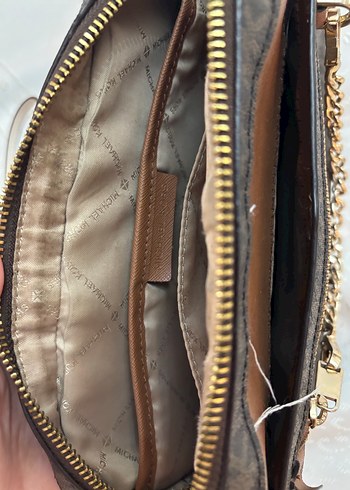 Michael Kors Zincir Detaylı Kahverengi Deri Çanta - Görsel 3