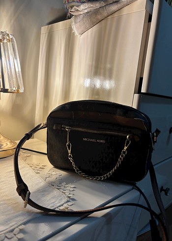 Michael Kors Zincir Detaylı Kahverengi Deri Çanta - Görsel 2