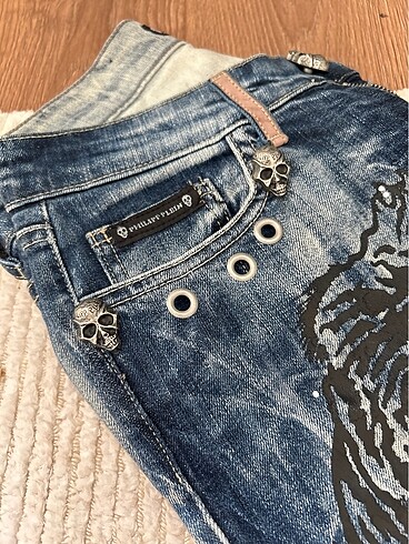 orijinal phlipp plein kot pantolon gothic vintage kuru kafali