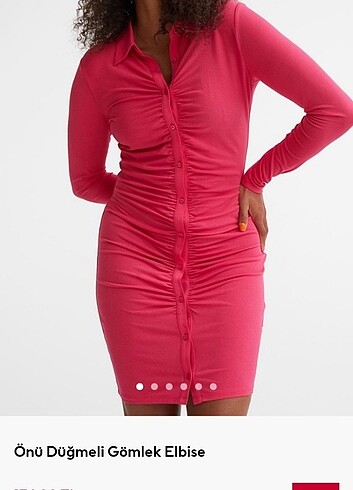 s Beden pembe Renk H&M gömlek elbise