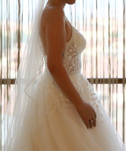 38 Beden beyaz Renk ELEGANS GELİNLİK